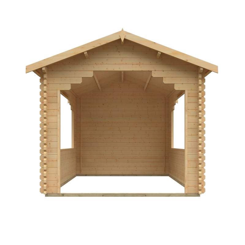 Woodlands Stowe Log Cabin in 44mm Logs