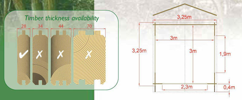 Bere 11G x 11 (3250G x 3250mm)