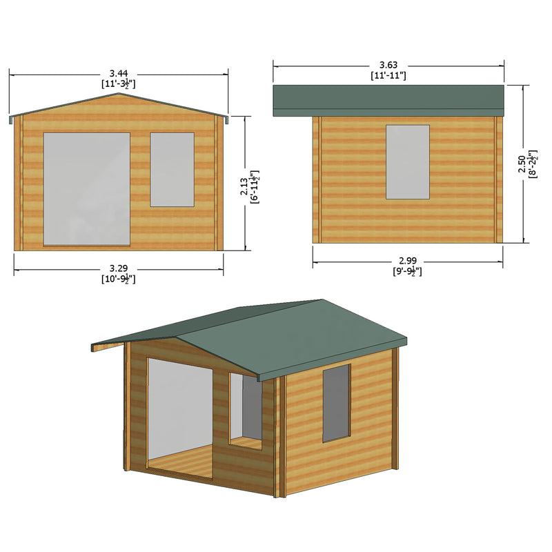 Berryfield Log Cabin - Various Sizes Available