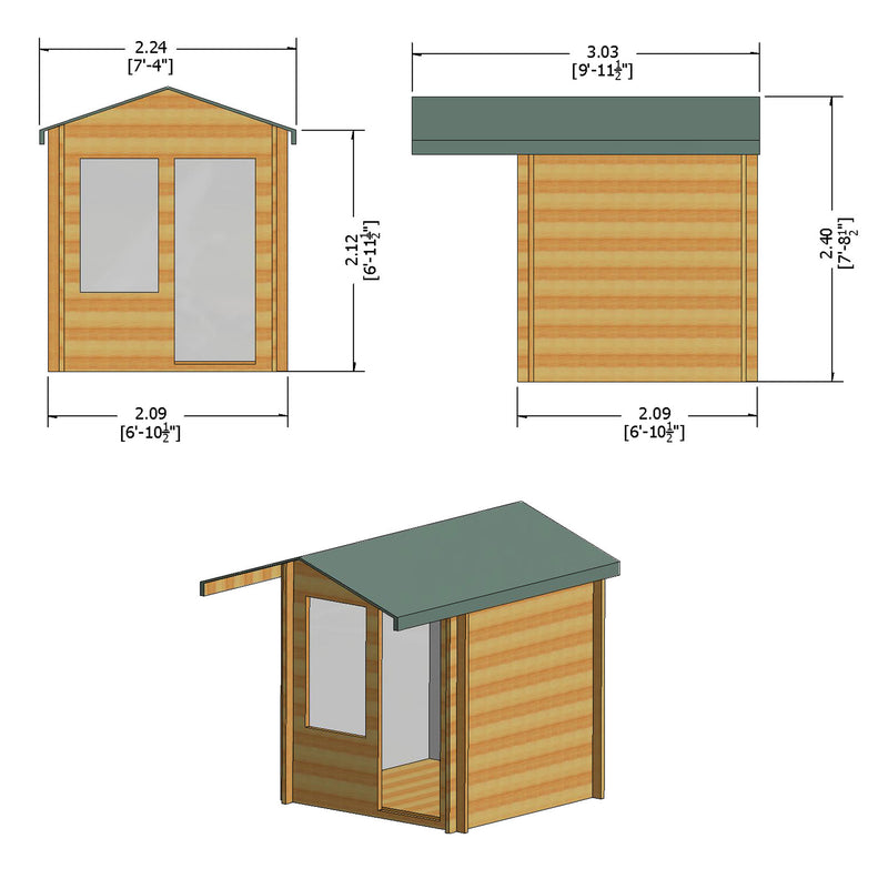 Crinan Log Cabin - Various Sizes Available