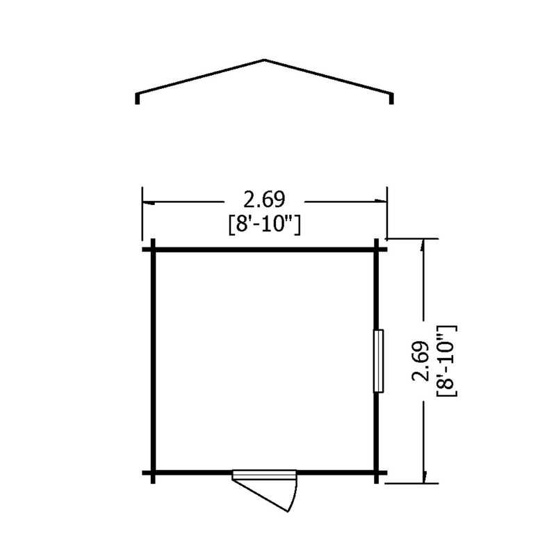 Danbury Log Cabin - Various Sizes Available