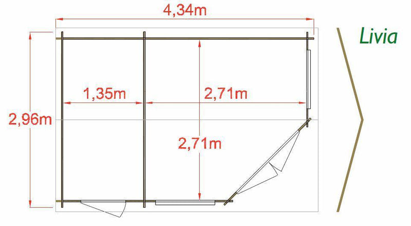 Livia & Ropsley Log Cabin 10G x 14 (2960G x 4340mm) in 28mm Logs