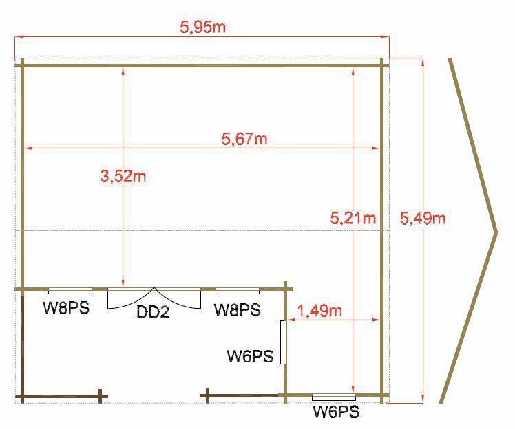 Sherwood Log Cabin 18G x 20 (5490G x 5950mm)