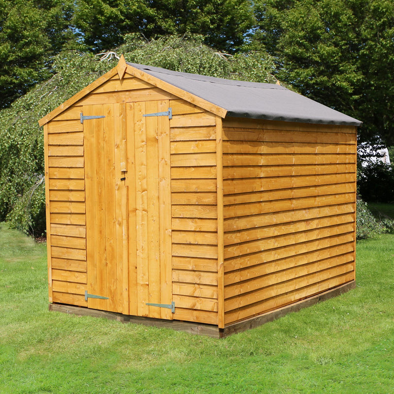 8'x6' Overlap Apex Shed - Double Door