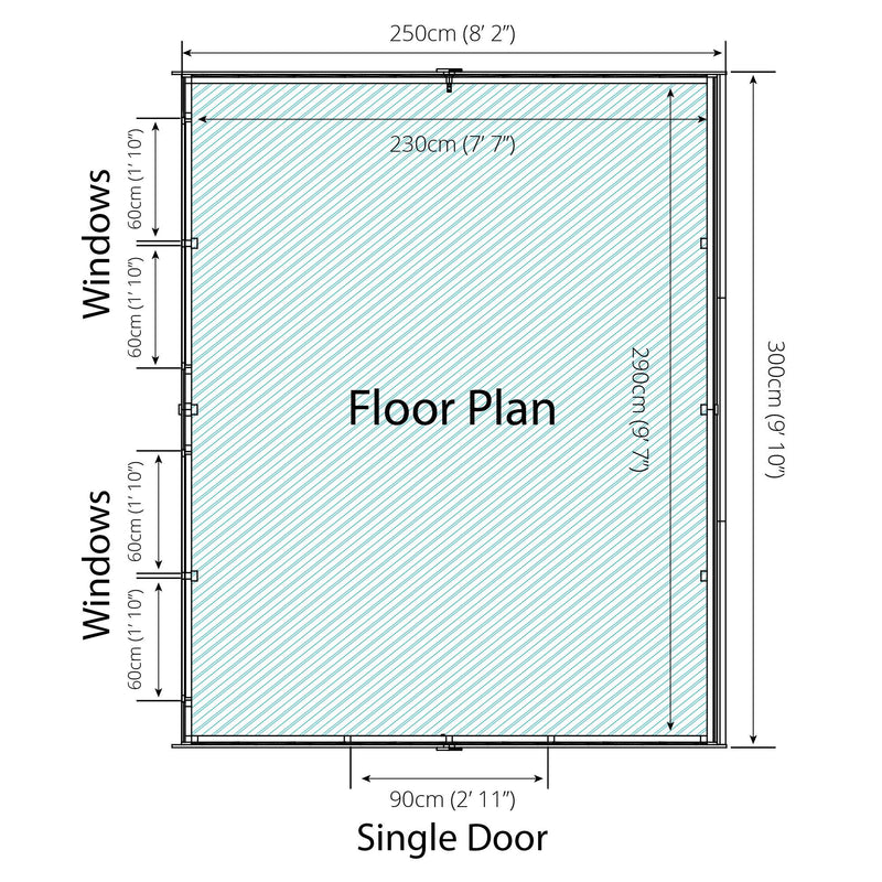 10'x8' Overlap Apex Shed