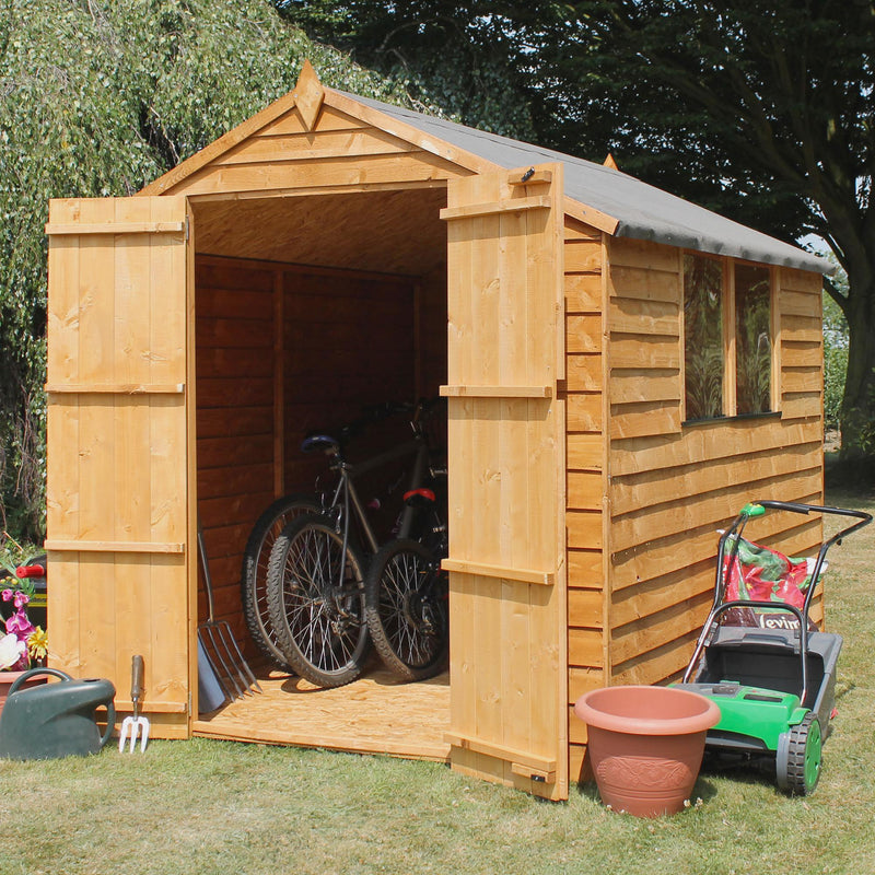 8'x6' Overlap Apex Shed - Double Door