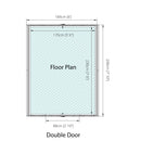 8'x6' Overlap Apex Shed - Double Door