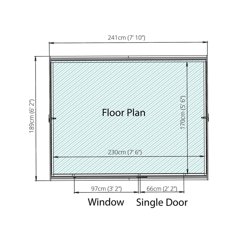 8'x6' Overlap Reverse Apex Shed