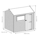 8'x6' Overlap Reverse Apex Shed