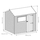 8'x6' Overlap Reverse Apex Shed