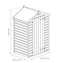 3'x4' Overlap Apex Shed
